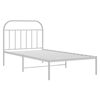 vidaXL Estructura cama sin colch&oacute;n con cabecero metal blanco 107x203cm