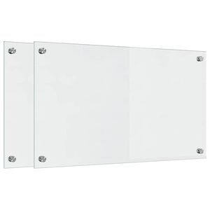 vidaXL Salpicadero de cocina 2 pcs Transparente 70 x 40 cm