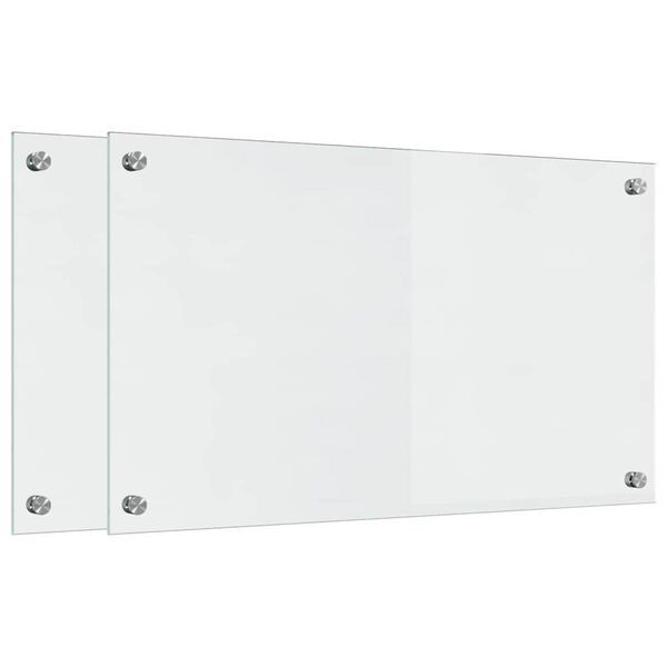 vidaXL Salpicadero de cocina 2 pcs Transparente 70 x 40 cm