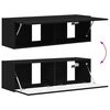 vidaXL Conjunto de mueble de TV 3 pcs Negro Madera de ingenier&iacute;a