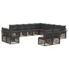 vidaXL Conjunto de sof&aacute;s de jard&iacute;n 13 uds. 13 plaza Gris
