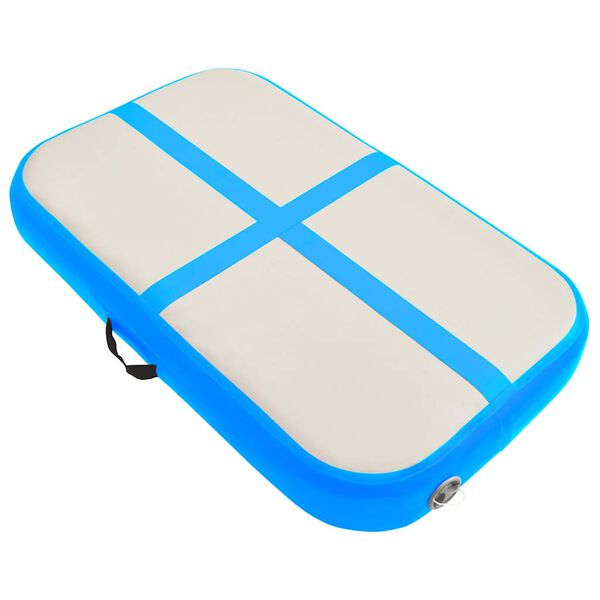vidaXL Esterilla inflable de gimnasia con bomba PVC azul 60x100x15 cm