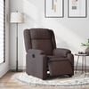 vidaXL Sill&oacute;n reclinable el&eacute;ctrico tela marr&oacute;n oscuro