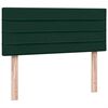 vidaXL Cama box spring con colch&oacute;n terciopelo verde oscuro 120x210 cm