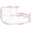 vidaXL Cama Box Spring LED con colch&oacute;n Crema 180 x 200 cm tela