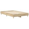 vidaXL Estructura de cama sin colch&oacute;n roble Sonoma 135x190 cm madera