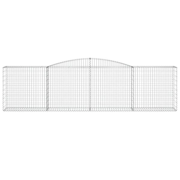 vidaXL Cestas de gaviones 10 uds forma de arco hierro 400x50x100/120cm