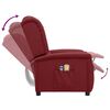 vidaXL Sillón de masaje eléctrico tela rojo tinto