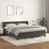 vidaXL Cama box spring con colch&oacute;n terciopelo gris oscuro 180x200 cm