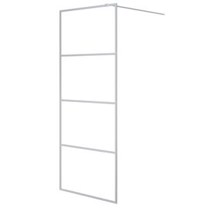 vidaXL Mampara de ducha vidrio ESG transparente plateado 80x195 cm