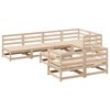 vidaXL Juego de sof&aacute;s de jard&iacute;n 8 pzas madera maciza de pino