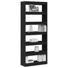 vidaXL Librer&iacute;a Negro 80 x 30 x 198 cm Madera de ingenier&iacute;a