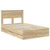 vidaXL Estructura de cama Roble Sonoma 120 x 200 cm Madera Ingenieril