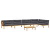 vidaXL Set de sof&aacute;s de palets de jard&iacute;n y cojines 6 pzas madera acacia