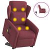 vidaXL Sill&oacute;n de masaje el&eacute;ctrico reclinable elevable tela rojo tinto