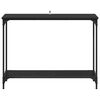 vidaXL Mesa Consola con estante Roble negro 101 x 30.5 x 75 cm