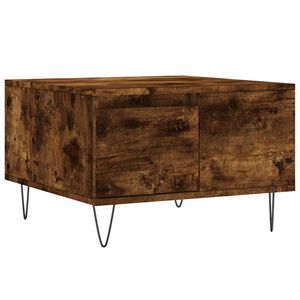 vidaXL Mesa de centro madera contrachapada roble ahumado 55x55x36,5 cm