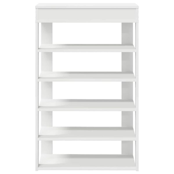 vidaXL Mueble zapatero madera contrachapada blanco 60x30x98 cm