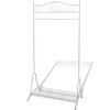 vidaXL Perchero burro de ropa de acero blanco