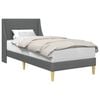vidaXL Estructura de cama Liso Gris oscuro 90 x 200 cm tela
