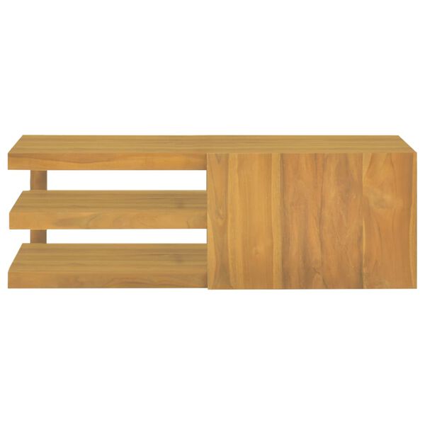 vidaXL Armario de ba&ntilde;o de pared madera maciza de teca 90x40x30 cm
