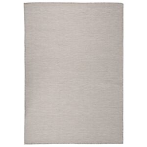 vidaXL Alfombra de exterior de tejido plano gris claro 140x200 cm