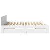 vidaXL Estructura de cama con cabecero sin colch&oacute;n blanco 180x200 cm