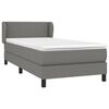 vidaXL Cama box spring con colch&oacute;n tela gris oscuro 80x200 cm