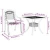 vidaXL Conjunto de mesa de jard&iacute;n 3 pcs Blanco Aluminio fundido