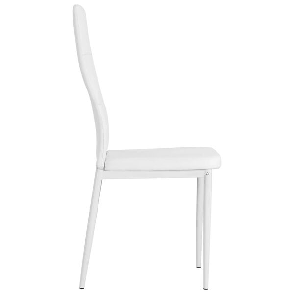vidaXL Sillas de comedor 6 uds cuero sintético blanco