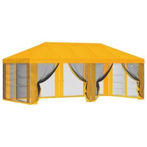 vidaXL Funda de Gazebo con Paredes Laterales Amarillo 600,5 x 300,5 cm