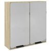 vidaXL Mueble espejo de ba&ntilde;o madera roble Sonoma 64,5x20x66,5 cm