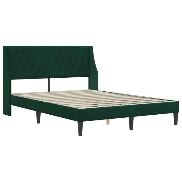 vidaXL Estructura de cama con colch&oacute;n Verde oscuro 120 x 200 cm