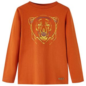 vidaXL Camiseta infantil de manga larga color teja claro 104