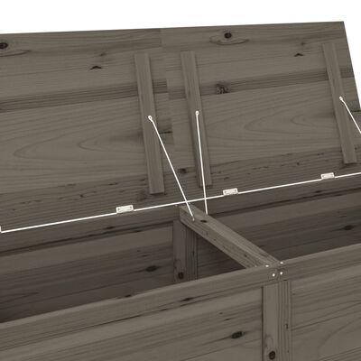 vidaXL Baúl para cojines madera de abeto maciza antracita 150x50x56 cm
