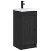 vidaXL Vanidad de ba&ntilde;o con lavabo Negro 42 x 40 x 84,5 cm
