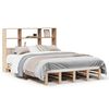 vidaXL Cama con estanter&iacute;a sin colch&oacute;n madera maciza 150x200 cm