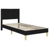 vidaXL Estructura de cama con cabecera Negro 90 x 190 cm tela