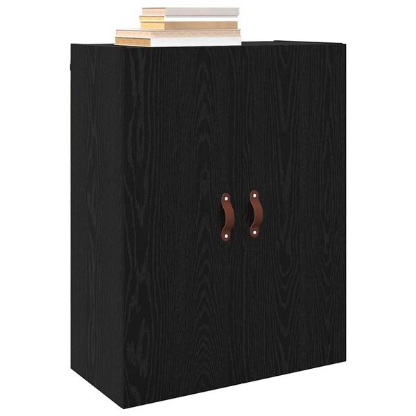 vidaXL Armario de pared 2 pcs Roble Negro 69,5 x 34 x 90 cm