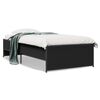 vidaXL Estructura de cama madera de ingenier&iacute;a y metal negra 90x190 cm