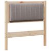 vidaXL Cabecero tapizado Marr&oacute;n 80 cm Madera de pino macizo