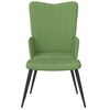vidaXL Sill&oacute;n de relax con taburete de terciopelo verde claro