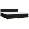 vidaXL Cama box spring con colch&oacute;n tela negro 200x200 cm