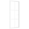 vidaXL Puerta interior vidrio EGS y aluminio blanco 83x201,5 cm