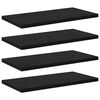 vidaXL Tablero de Estanter&iacute;a 4 pcs Negro 40 x 20 x 1,5 cm