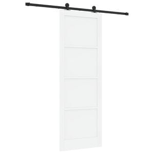 vidaXL Puerta Corredera Blanco y Negro 83 x 232 cm