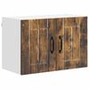 vidaXL Gabinetes de pared de cocina con puerta 2 pcs Roble ahumado
