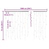 vidaXL Cortina luces car&aacute;mbano 10m 400 LED blanco fr&iacute;o 8 funciones
