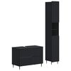 vidaXL Juego de gabinete de ba&ntilde;o de 2 piezas ZWOLLE Negro