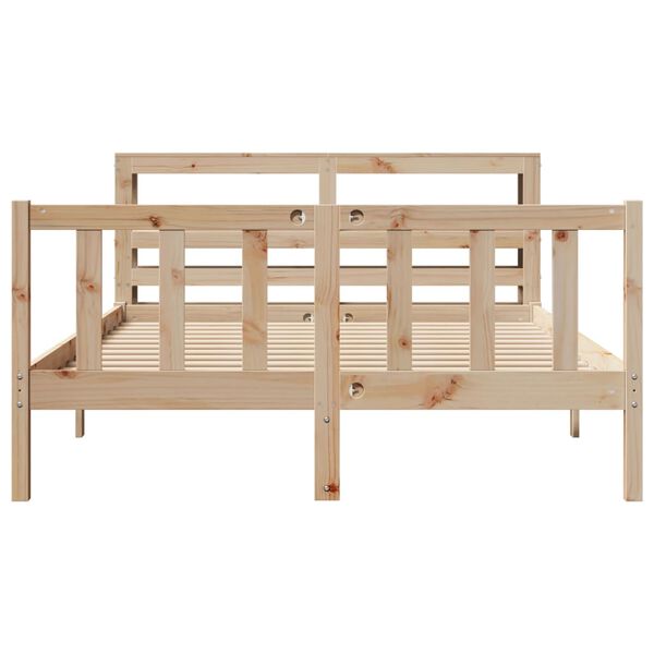 vidaXL Estructura de cama sin colch&oacute;n madera maciza de pino 140x190 cm